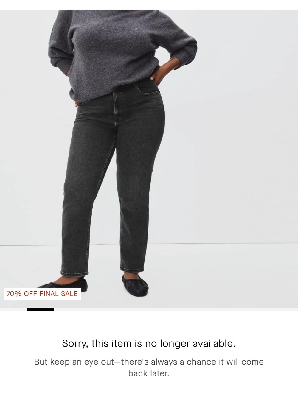 Everlane Curvy 90s Cheeky Straight Jean Size 30